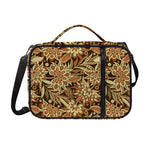 Vintage Brown Bohemian Floral Print Shoulder Strap Bible Bag