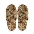 Vintage Brown Bohemian Floral Print Slippers