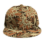 Vintage Brown Bohemian Floral Print Snapback Cap