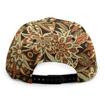 Vintage Brown Bohemian Floral Print Snapback Cap