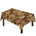 Vintage Brown Bohemian Floral Print Tablecloth