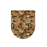Vintage Brown Bohemian Floral Print Toilet Lid Cover