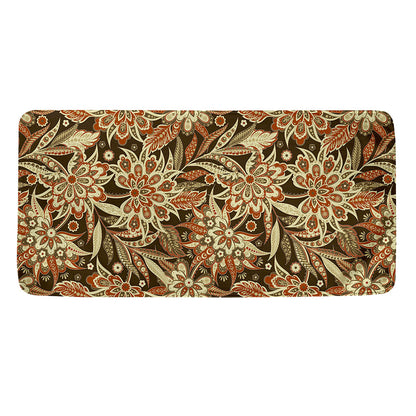 Vintage Brown Bohemian Floral Print Towel