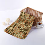 Vintage Brown Bohemian Floral Print Towel