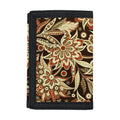 Vintage Brown Bohemian Floral Print Trifold Wallet