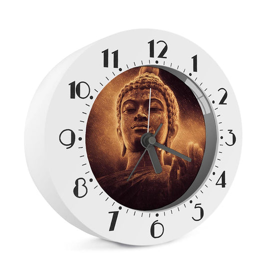Vintage Buddha Statue Print Alarm Clock