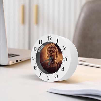 Vintage Buddha Statue Print Alarm Clock