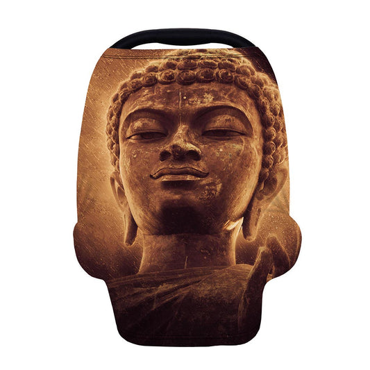 Vintage Buddha Statue Print Baby Seat Cover