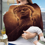 Vintage Buddha Statue Print Baby Seat Cover