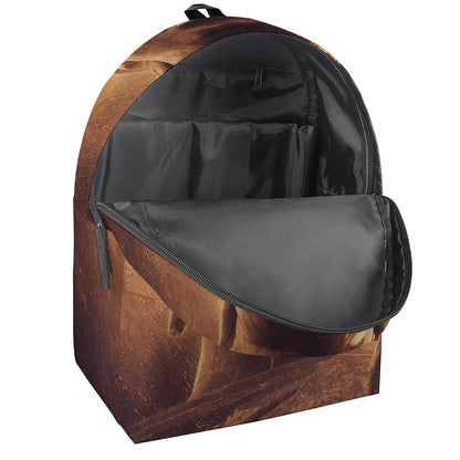 Vintage Buddha Statue Print Backpack