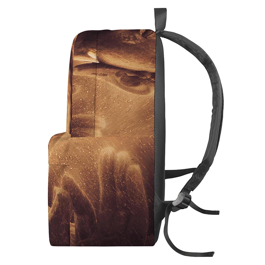 Vintage Buddha Statue Print Backpack