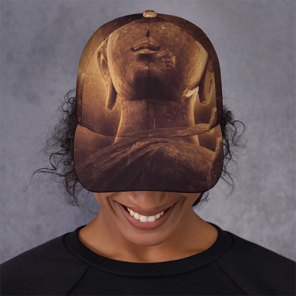 Vintage Buddha Statue Print Baseball Cap