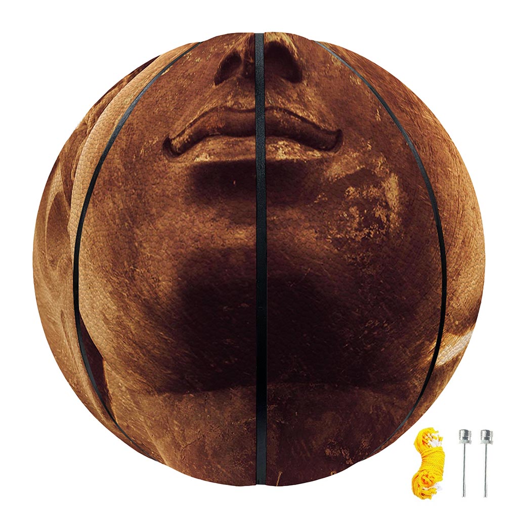 Vintage Buddha Statue Print Basketball