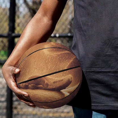 Vintage Buddha Statue Print Basketball