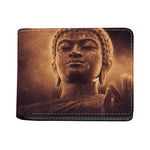 Vintage Buddha Statue Print Bifold Wallet