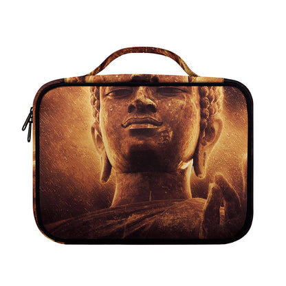 Vintage Buddha Statue Print Briefcase Bible Bag