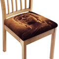 Vintage Buddha Statue Print Chair Cushion Cover