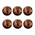 Vintage Buddha Statue Print Coaster Set