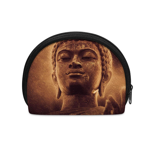 Vintage Buddha Statue Print Coin Purse
