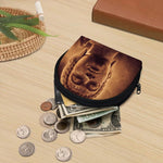 Vintage Buddha Statue Print Coin Purse