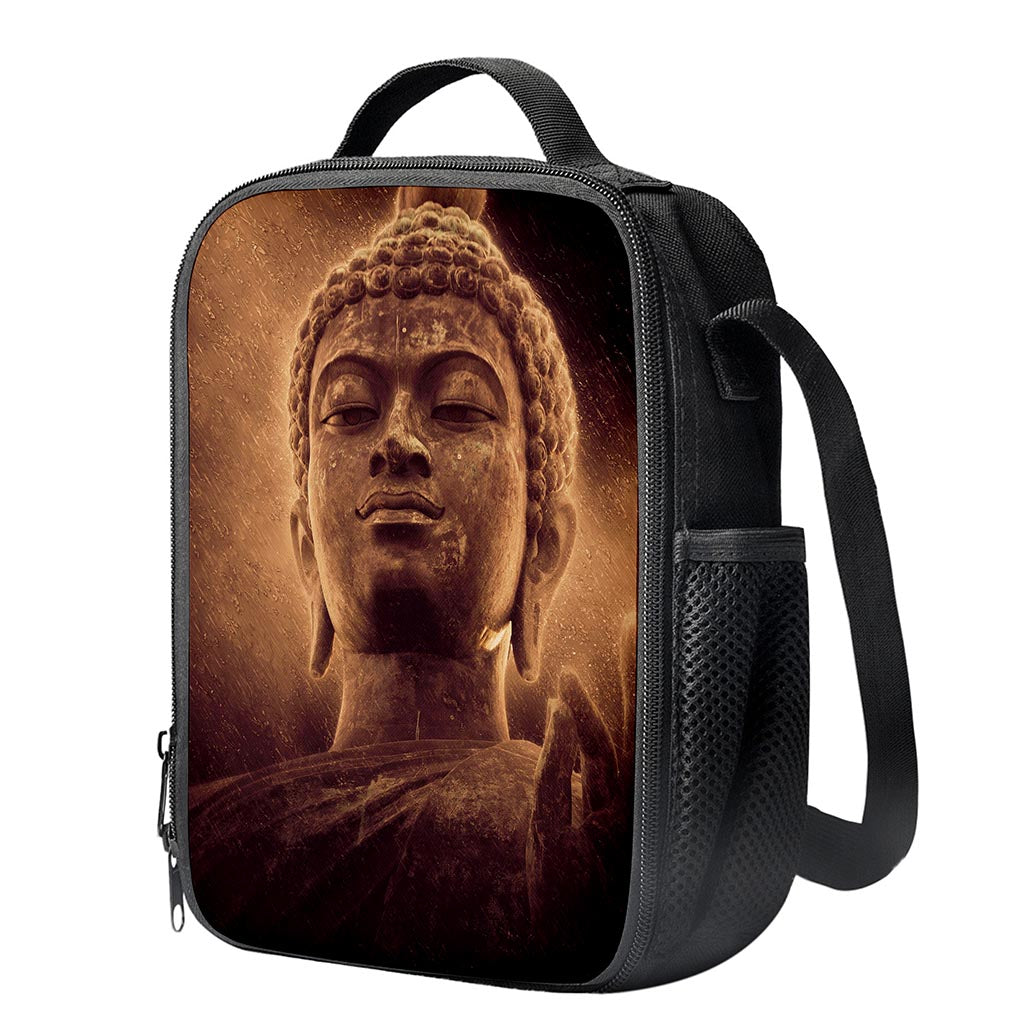 Vintage Buddha Statue Print Crossbody Lunch Bag