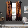 Vintage Buddha Statue Print Curtain