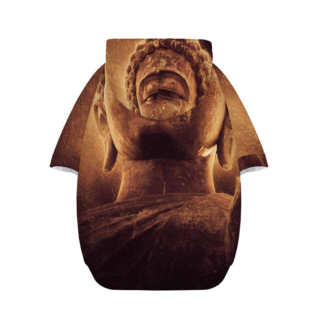 Vintage Buddha Statue Print Dog Zip Up Hoodie