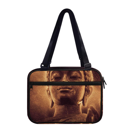 Vintage Buddha Statue Print Double Strap Bible Bag