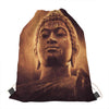 Vintage Buddha Statue Print Drawstring Bag