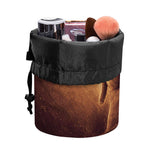 Vintage Buddha Statue Print Drawstring Makeup Bag
