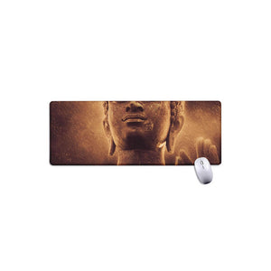 Vintage Buddha Statue Print Extended Mouse Pad