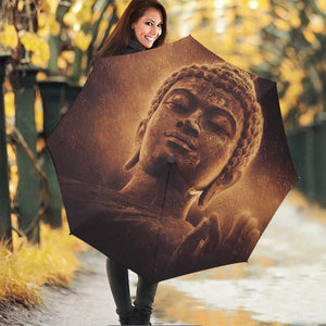 Vintage Buddha Statue Print Foldable Umbrella