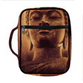 Vintage Buddha Statue Print Front Pocket Bible Bag