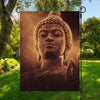 Vintage Buddha Statue Print Garden Flag