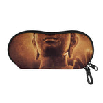Vintage Buddha Statue Print Glasses Case