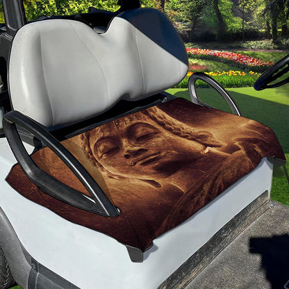 Vintage Buddha Statue Print Golf Cart Seat Cover