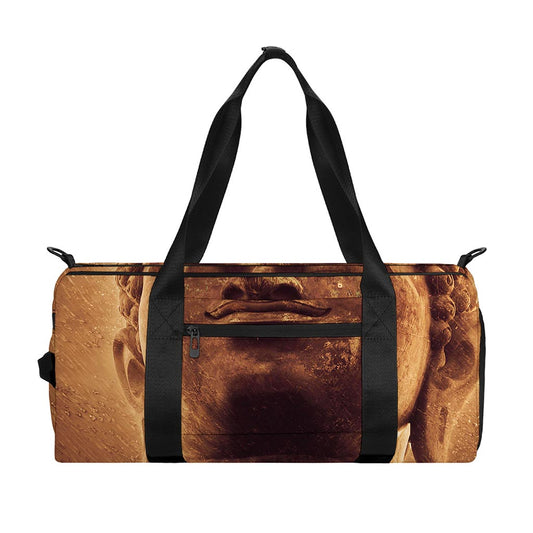 Vintage Buddha Statue Print Gym Bag