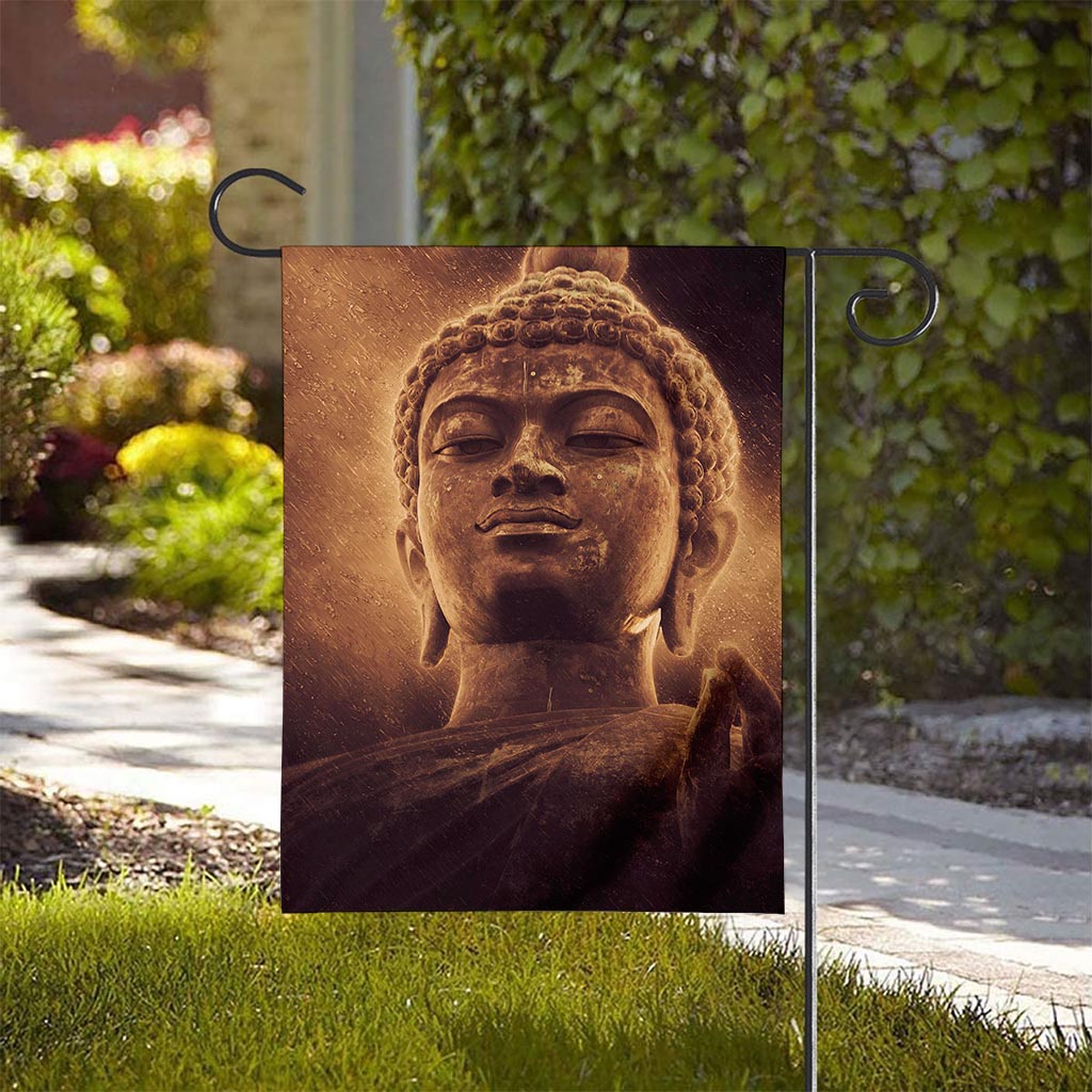 Vintage Buddha Statue Print House Flag