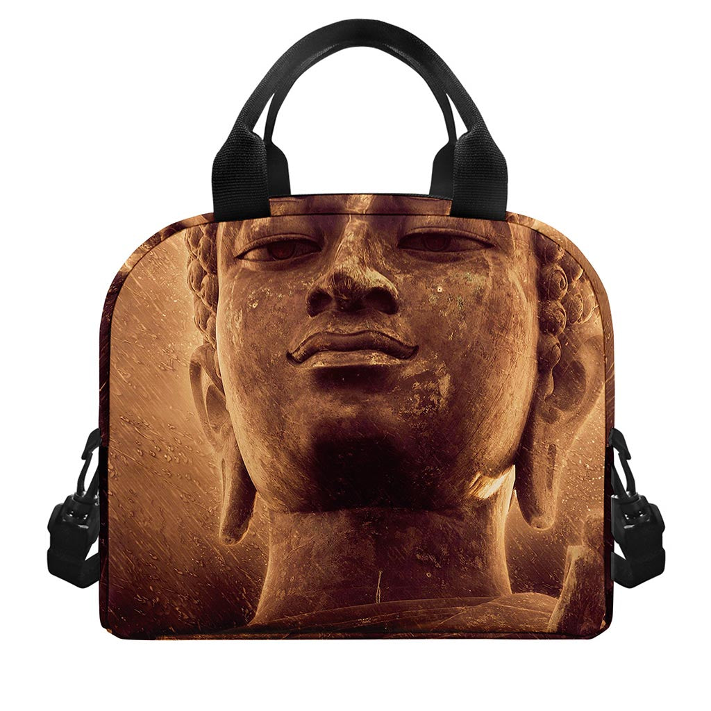 Vintage Buddha Statue Print Insulated Lunch Bag