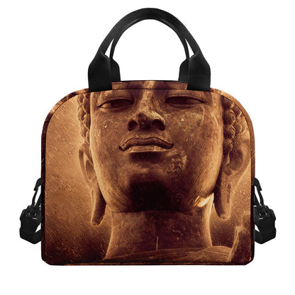Vintage Buddha Statue Print Insulated Lunch Bag