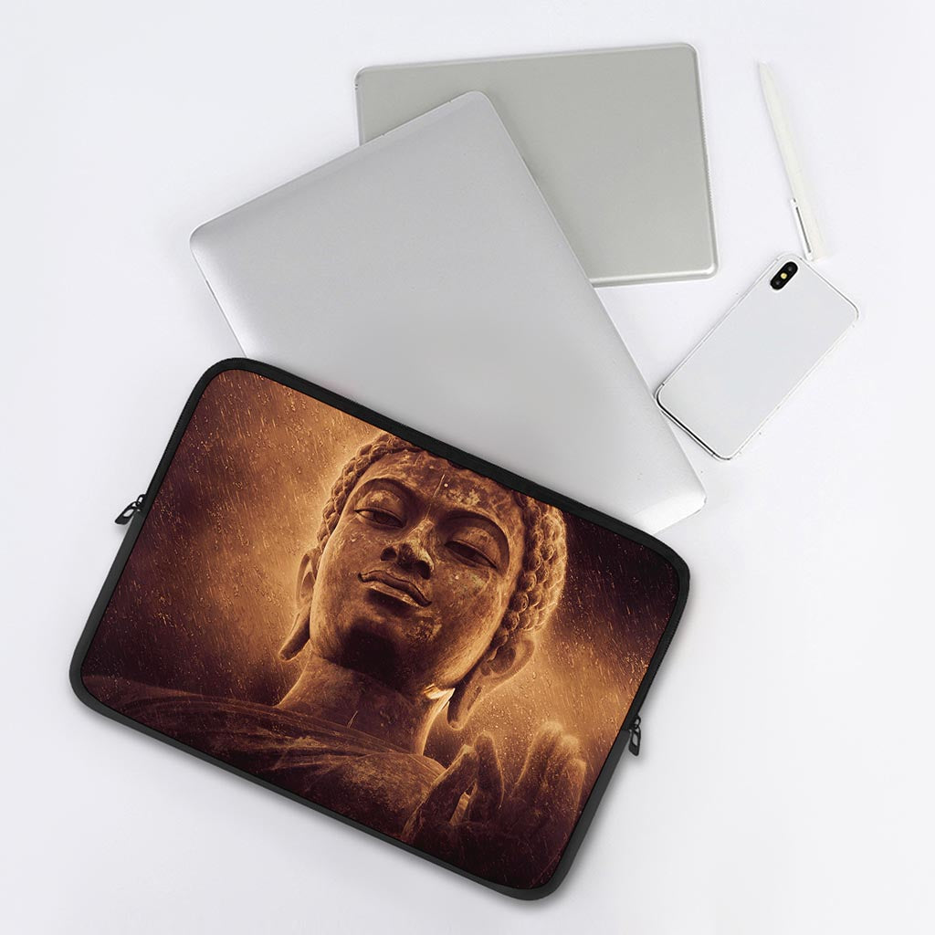 Vintage Buddha Statue Print Laptop Sleeve