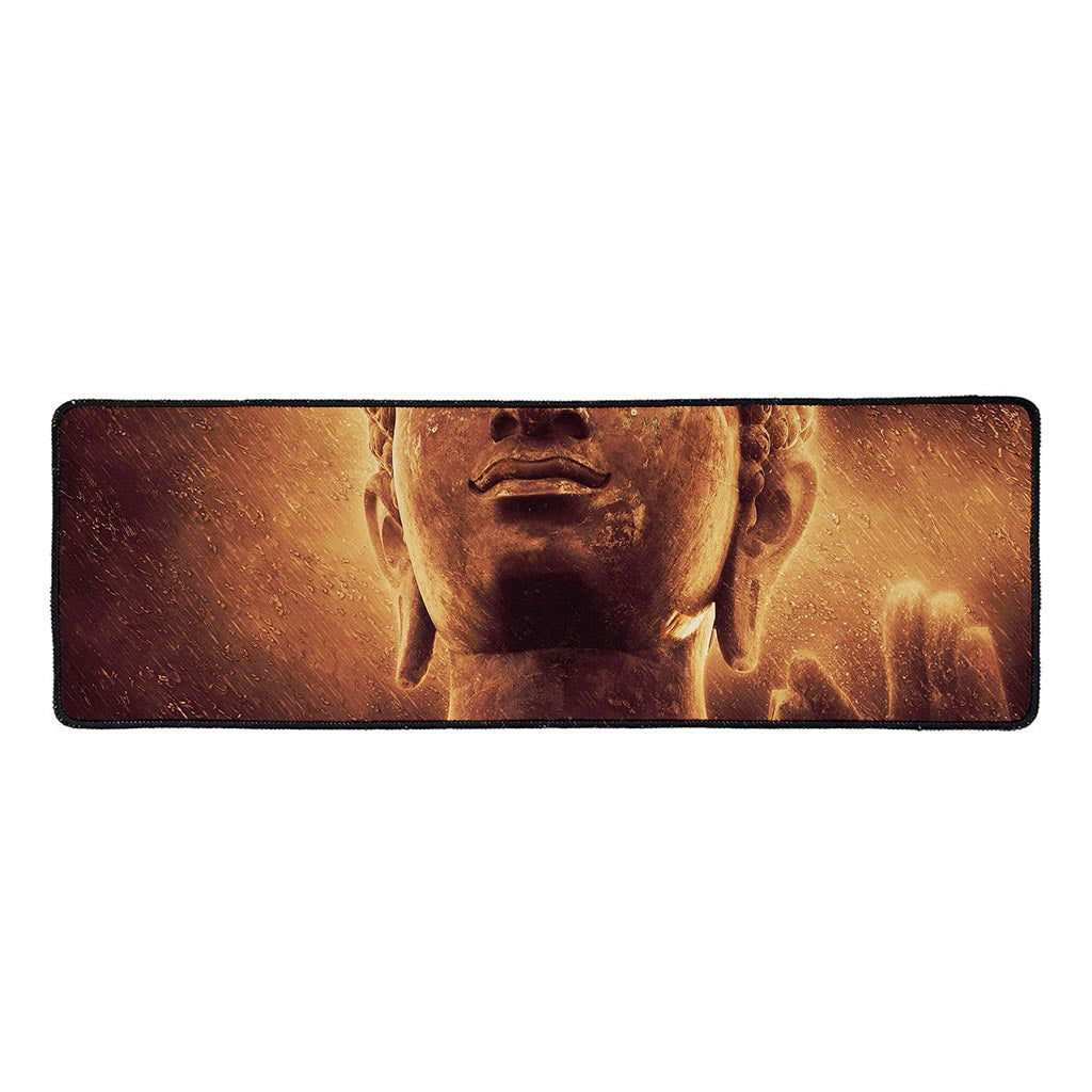 Vintage Buddha Statue Print Long Kitchen Mat