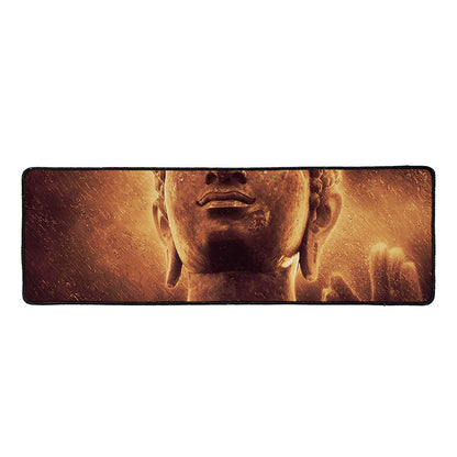 Vintage Buddha Statue Print Long Kitchen Mat