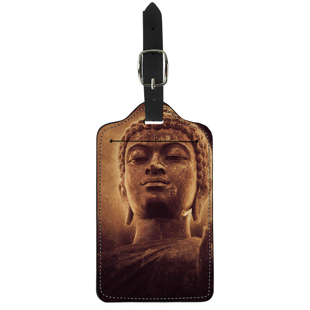 Vintage Buddha Statue Print Luggage Tag