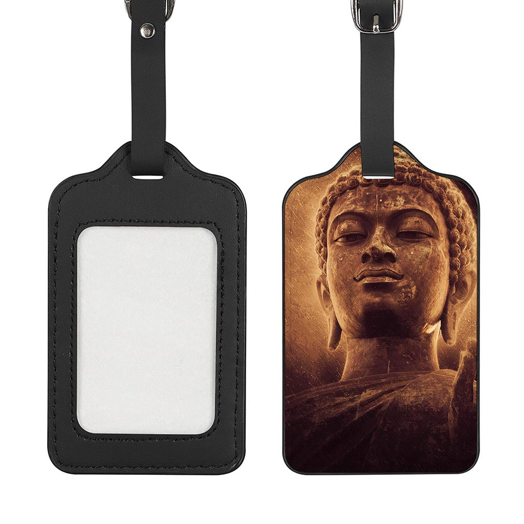 Vintage Buddha Statue Print Luggage Tag