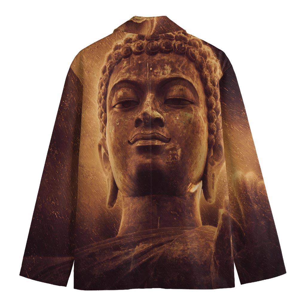 Vintage Buddha Statue Print Men's Blazer