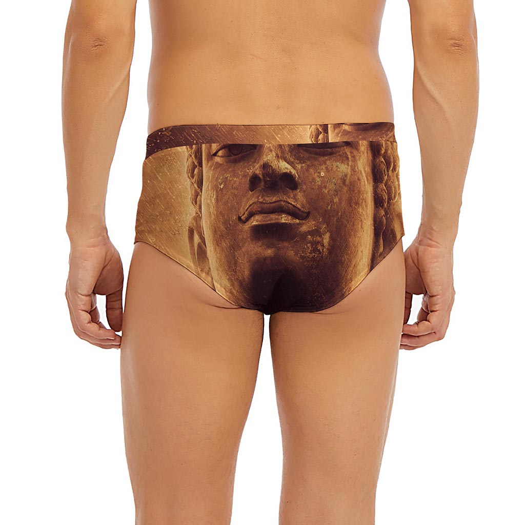 Vintage Buddha Statue Print Men's Briefs