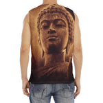 Vintage Buddha Statue Print Men's Fitness Tank Top