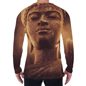 Vintage Buddha Statue Print Men's Long Sleeve T-Shirt