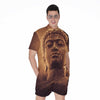 Vintage Buddha Statue Print Men's Rompers